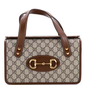Gucci Horsebit Boston Bag Gg Coated #254267G15B